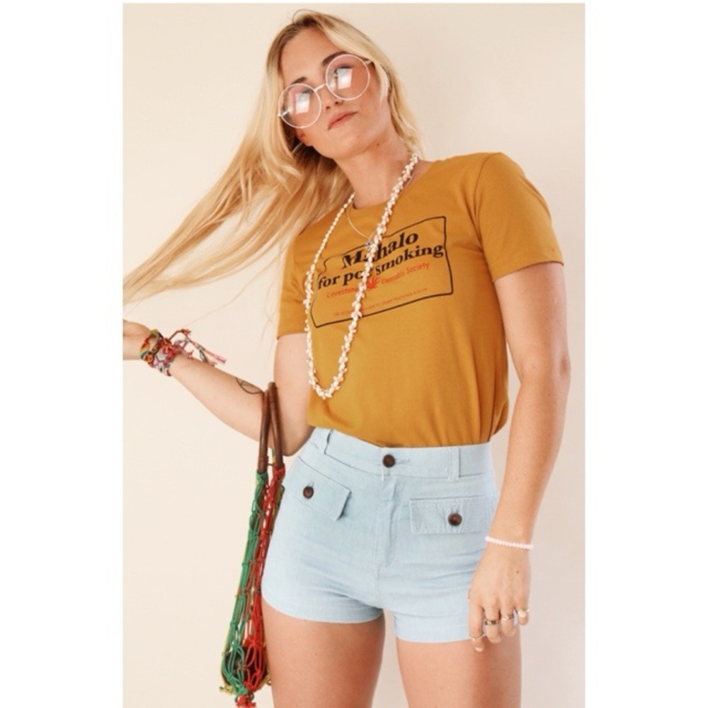 Sugarhigh Lovestoned- Women's Light Blue Shorts- Size 4